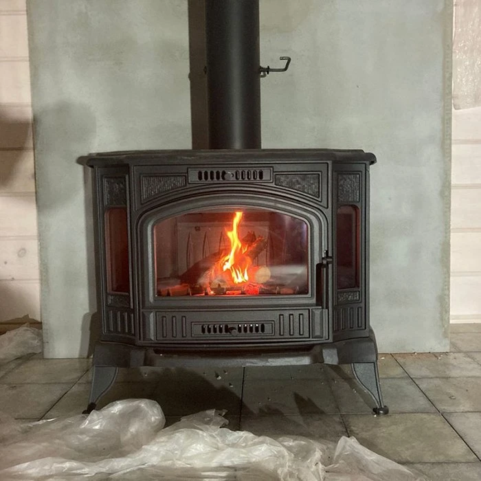 Antique Cast Iron Stove Indoor Fireplace