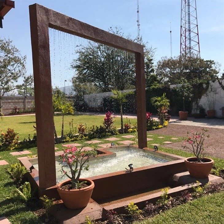 Countertop Water Feature Corten Steel