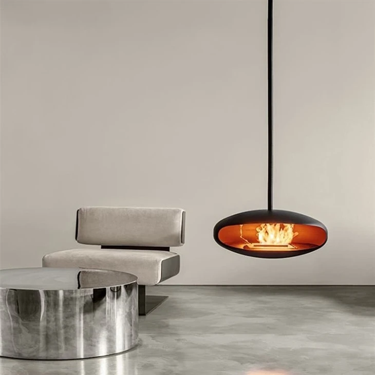 Indoor Suspend Hanging Metal Fireplaces