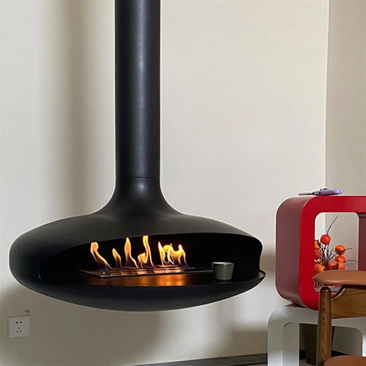 Indoor Suspend Hanging Metal Fireplaces